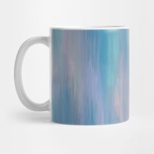 Blue and Blush Pink Impressionist Abstract Paint Mug